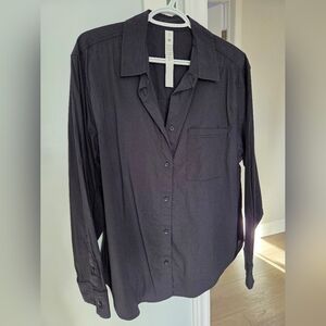 lululemon athletica Women's Black Button-Down Shirt
